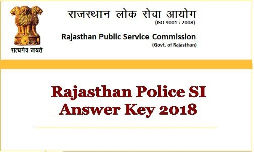 Rajasthan Police SI Answer Key 2018