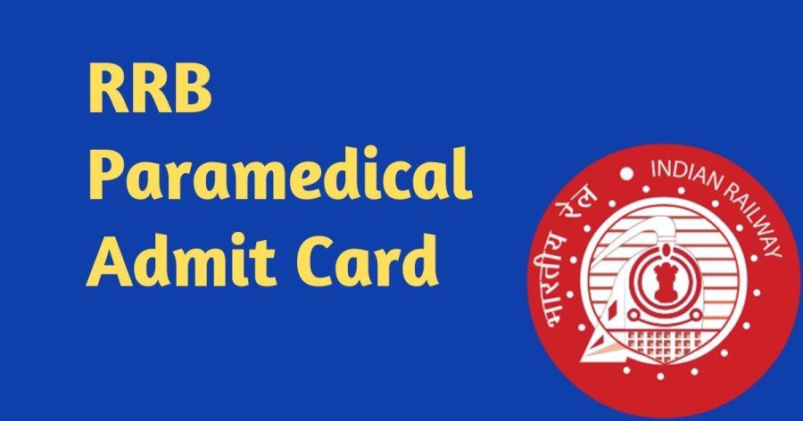 RRB Paramedical Staff Admit Card