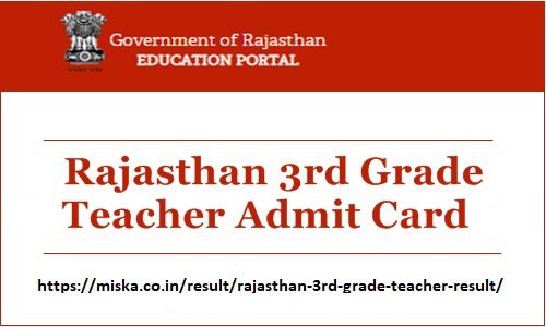 RPSC 3rd Grade Teacher Result 2021