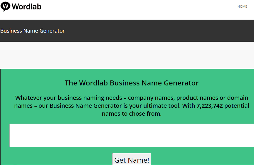 Wordlab business name generator